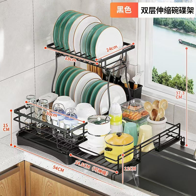 Cross-Border Kitchen Cabinet Storage Rack Under Sink Storage Organizer Pull-Out Drawer Basket Organizer Rack Detachable