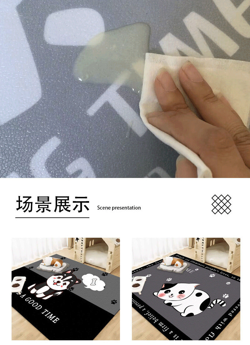 Pet wash-free floor mat waterproof and urine-proof pvc Dog Anti-Slip Mat Cooling Dog Fence Dog Cat Leather Floor Mat