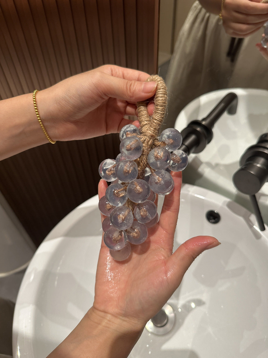 Crystal Grape Whole Bunch Soap Finished Product Simulation Soap Aromatherapy Soap Handmade Soap Gift Bath Bathroom Ornament Hanging Decoration