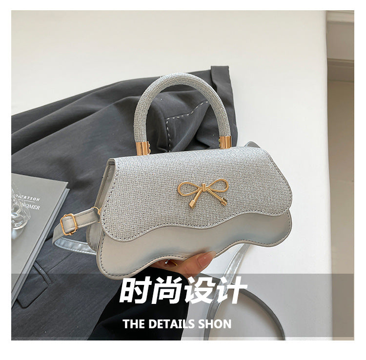 Fashion Trend Casual Simple Texture Baguette Bag2025Summer new style women's personalized shoulder crossbody bag