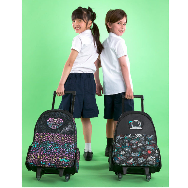 Australia smiggle School Bag Primary and Secondary School Students Big Eye Cat Gradient Cat Schoolbag Girl Backpack Trolley School Bag http://detail.1688.com/offer/949669119060.html