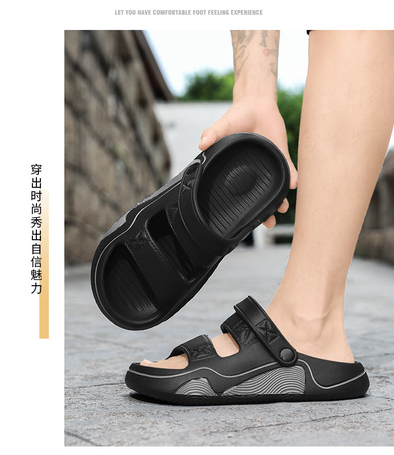 Fishing Slippers Summer New Style Outdoor Non-Slip Large Size Sports Sandals Men's Dual-Use Driving Massage Beach Sandals