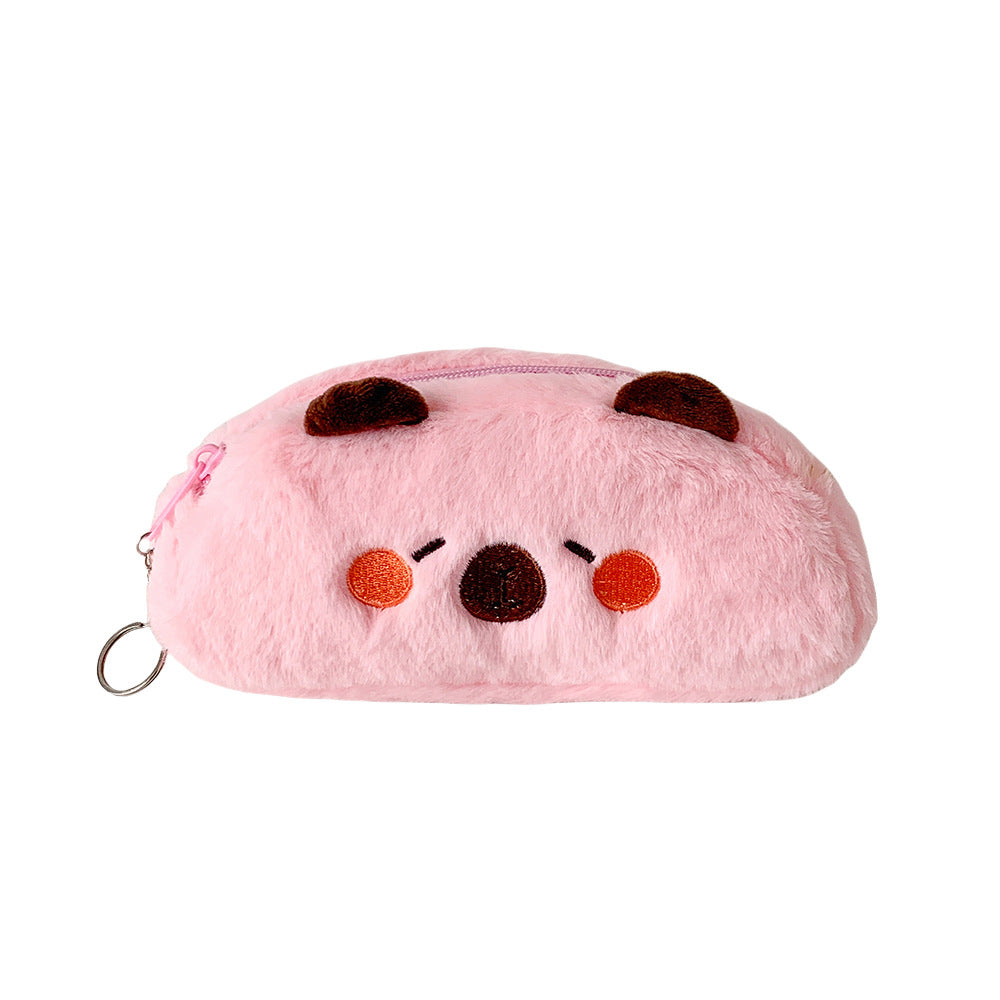 Back-to-School Season Cartoon New Small Animal Shaped Plush Pencil Case Student Stationery Storage Bag Children's Gift Pencil Case http://detail.1688.com/offer/965587364353.html