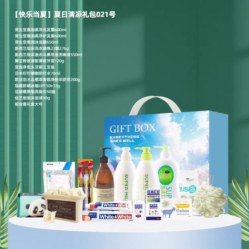 Summer Daily Care Gift Pack High Temperature Cooling Corporate Employee Welfare Wash and Care Gift Box Business Set Souvenir