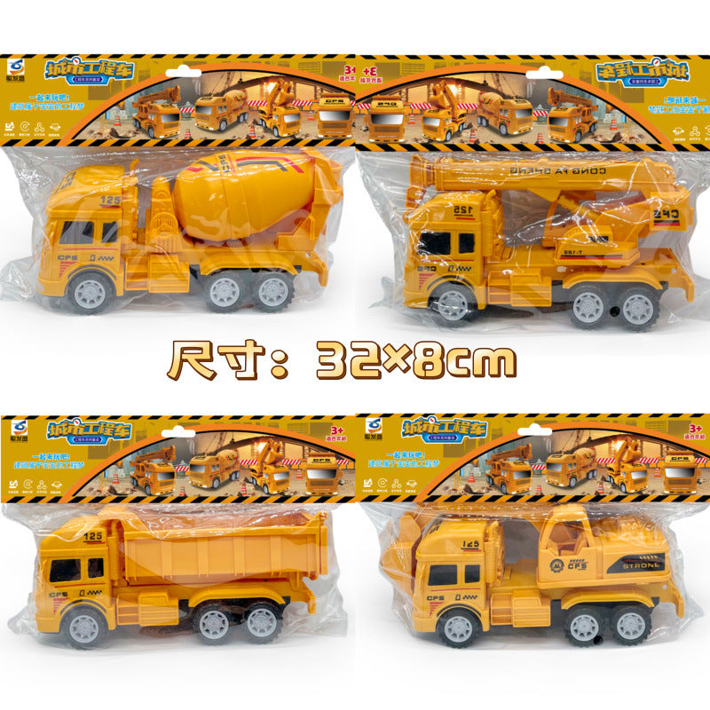 Durable Children's Toy Car Pull-Back Car Simulation Excavator Engineering Vehicle Fire Truck Airplane Model Boy's Gift