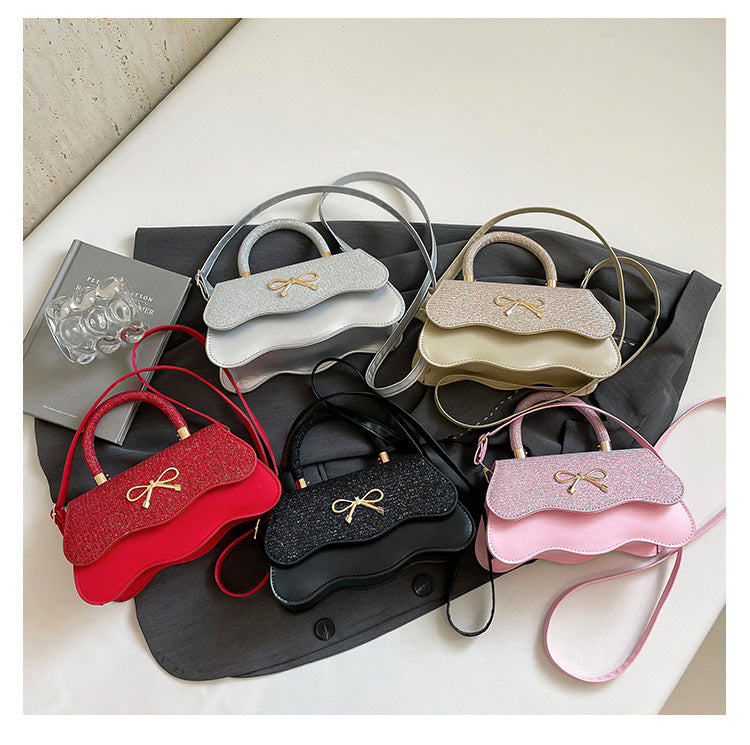 Fashion Trend Casual Simple Texture Baguette Bag2025Summer new style women's personalized shoulder crossbody bag