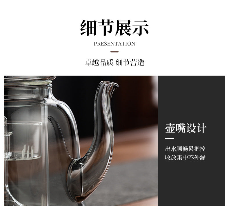 High Borosilicate Glass Teapot Thickened Heat-Resistant Electric Ceramic Stove Large Capacity Tea Set Tea Brewing Pot Single Pot Manufacturer