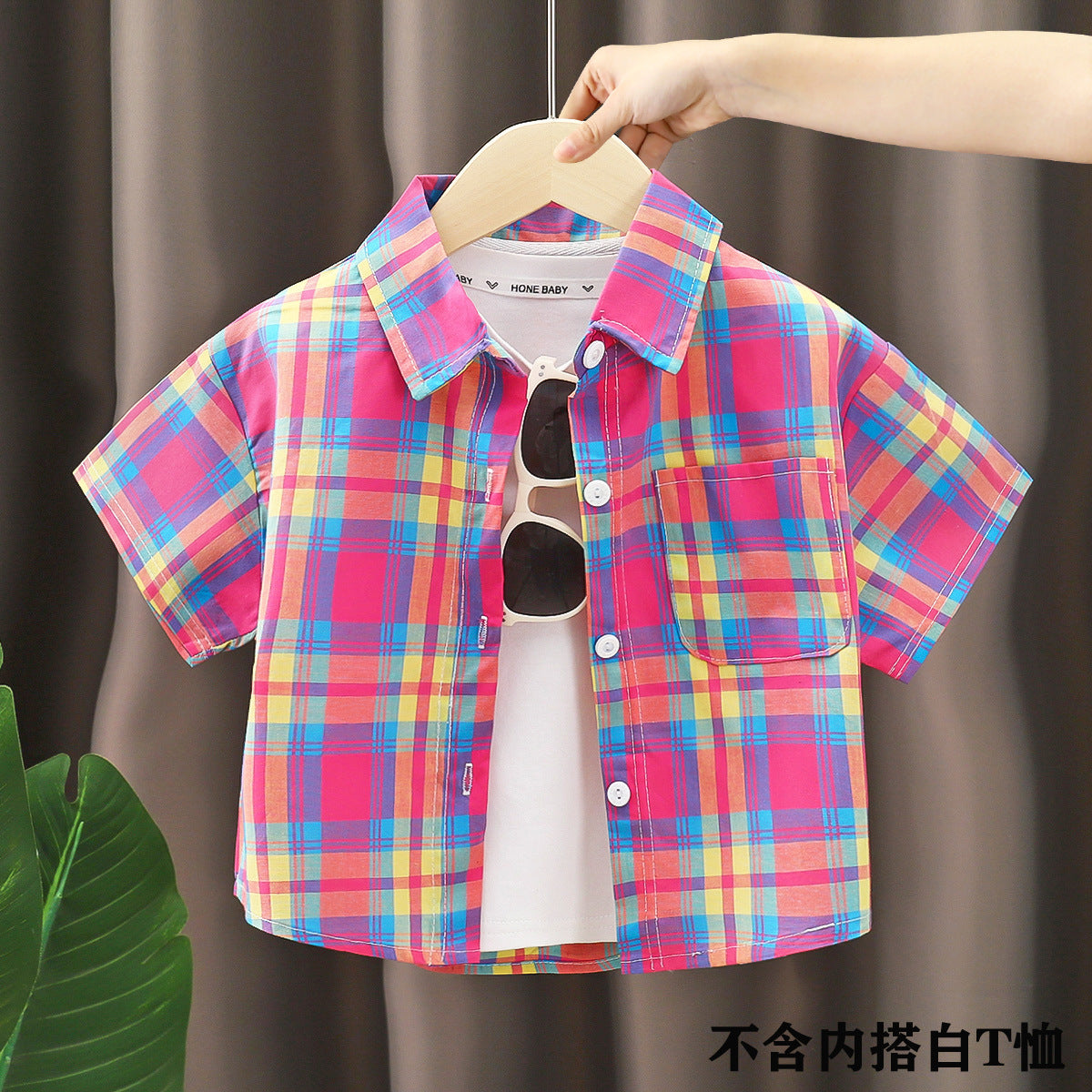 Children's Shirt for Boys2025New Stylish Baby Cotton Plaid Shirt for Spring and Autumn, Fashionable Turn-Down Collar Cardigan for Toddlers