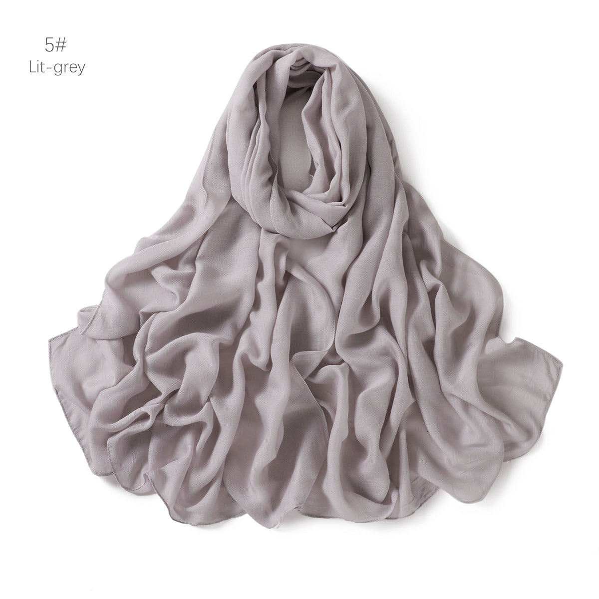 Lightweight Rayon Cotton Linen Solid Color Long Scarf Air-conditioned Room Travel Shawl Monochrome Rayon Scarf Headscarf Shawl for Women
