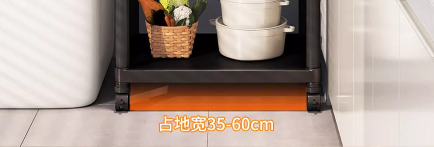 Kitchen Gap Storage Rack Multifunctional Kitchen Storage Rack Microwave Oven Multi-layer Gap Floor-standing Pot Storage Rack