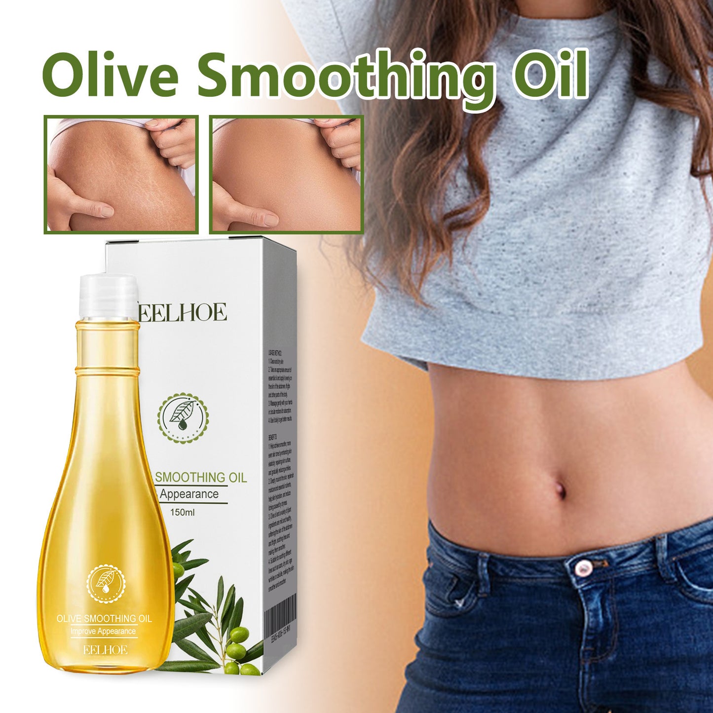 EELHOE Olive Skin Care Oil Gentle Moisturizing Softening Firming Skin Nourishing Body Skin Care Oil