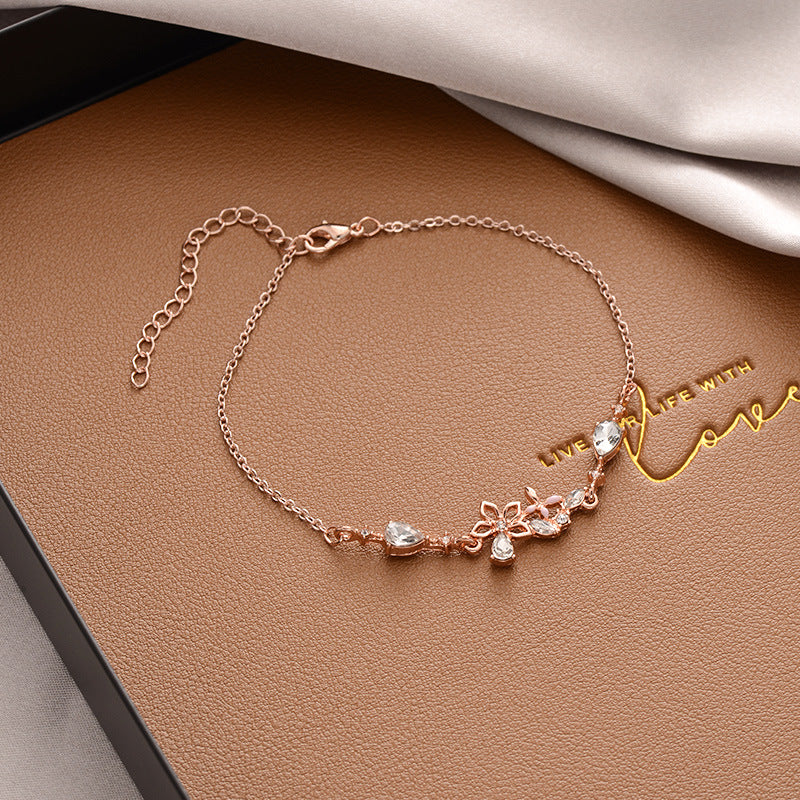 Korean Versatile Pearl Bracelet for Women ins Niche Style High-End Titanium Steel Bracelet Couple Bracelets Wholesale