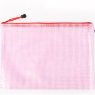Cross-border Direct Supply Thickened PVC Plastic Zipper File Bag a4Transparent Student Exam Paper Waterproof Grid File Bag
