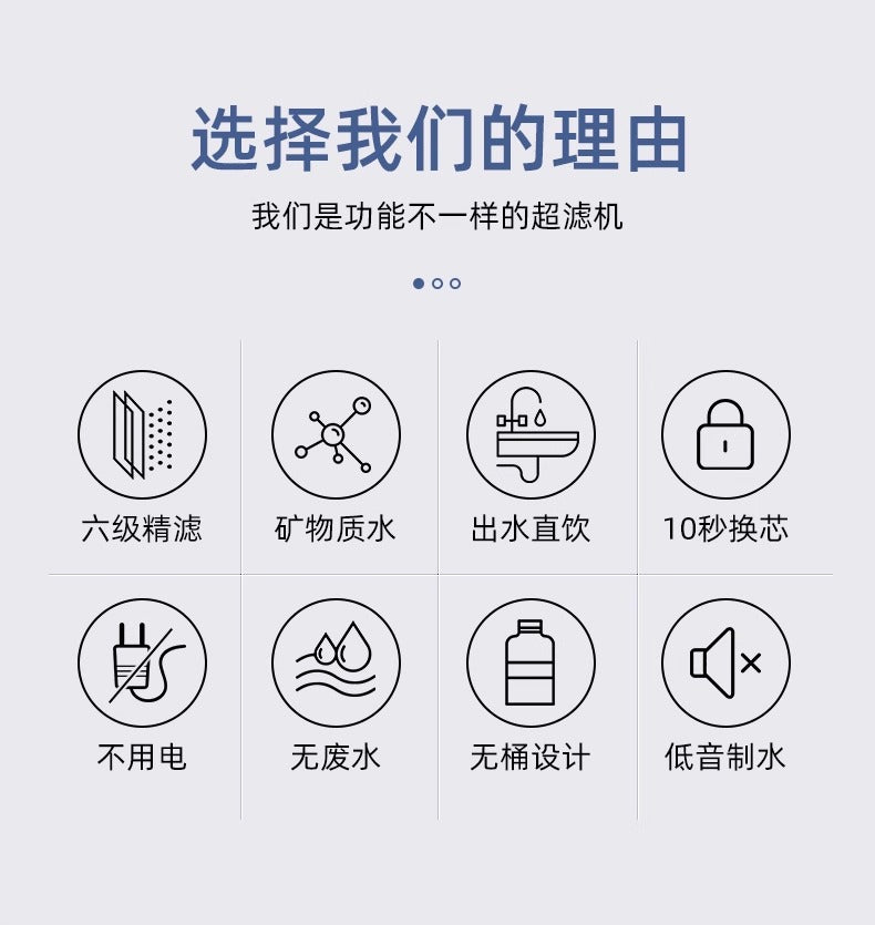 Water Purifier Household Direct Drinking Kitchen Faucet Tap Water Filter Cartridge2024New Commercial Whole House Reverse Osmosis System