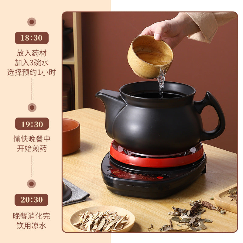 110V Large Capacity Decoction Pot Automatic Health Pot Ceramic Electric Clay Pot for Traditional Chinese Medicine Home Use