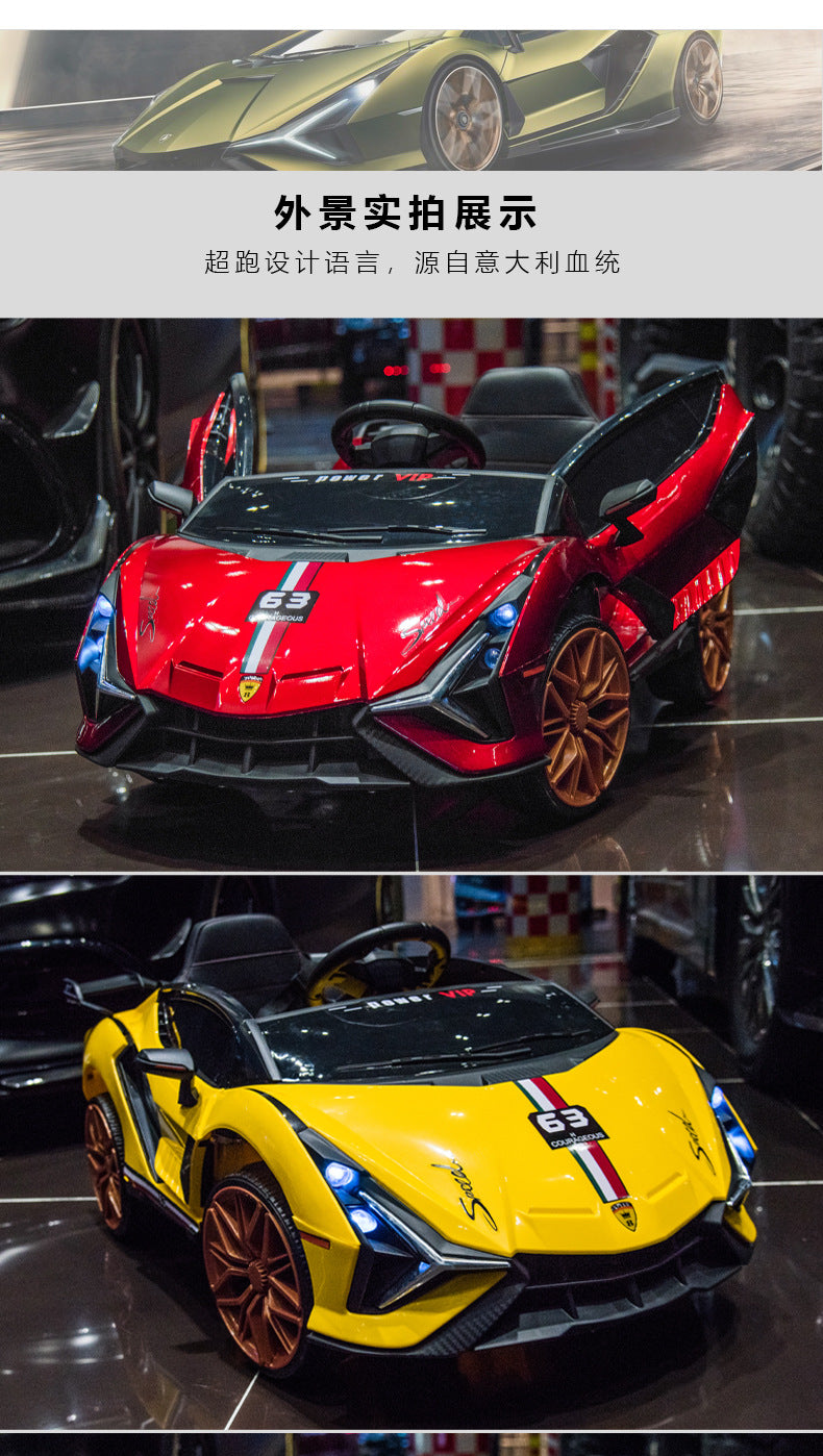 Suitable for Lamborghini Electric Car Toy Car, Ride-On Car for Kids, Universal Swing Remote Control Car for Children