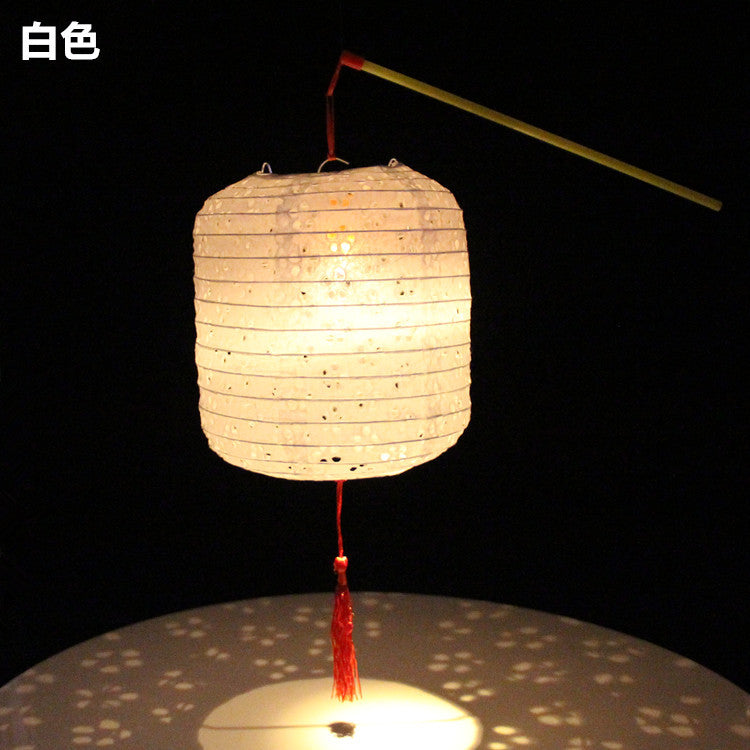 Children's Dance Lantern Festival Stall Handheld Glowing Winter Melon Hollow Paper Lantern Hanfu Photography Prop Ancient Style Lantern