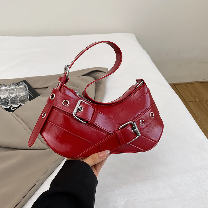 Women's Bag2025New Bag Niche Texture Baguette Bag Retro Underarm Bag Versatile ins Trendy Single Shoulder Crossbody Bag