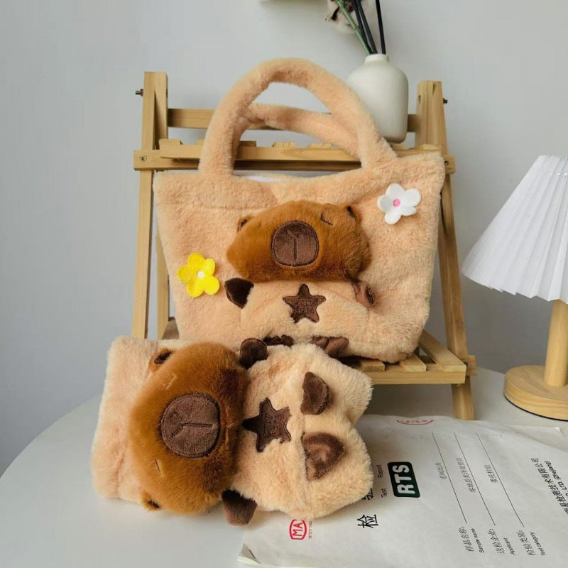 Manufacturer Wholesale Plush Handbag81-inch Claw Machine Doll Cartoon Cute Plush Toy 8inch Claw Machine Toy