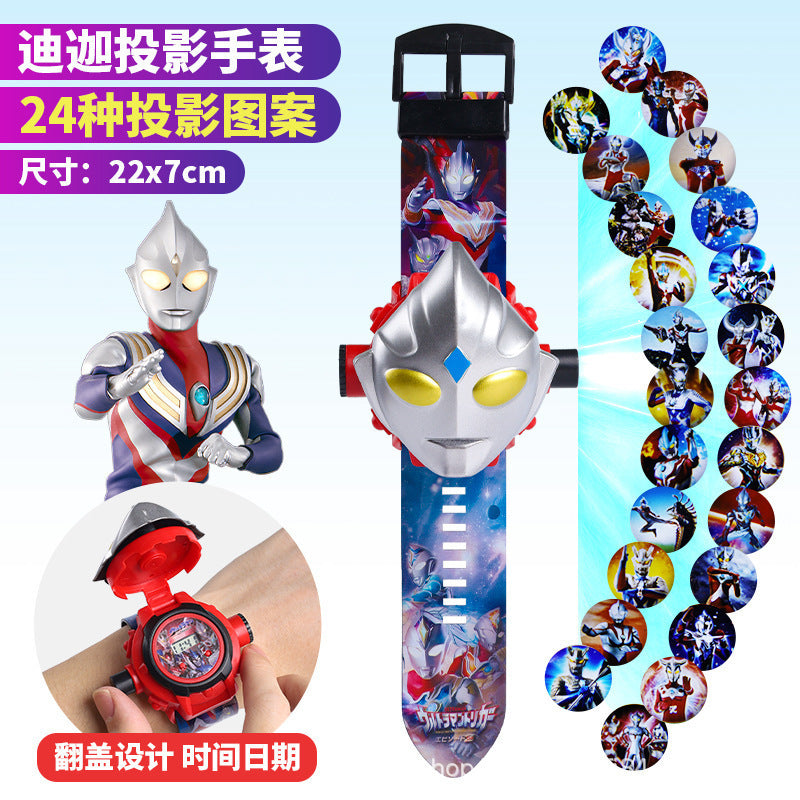 Ultraman Projection Watch Tiga Children's Edition Electronic Zero Tiga Glowing Boys Kindergarten Children's Day Toy