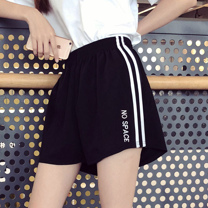Summer Thin Sports Shorts for Women, Three-Quarter Running Shorts, Loose Casual Korean Style Ultra-Short Hot Pants, Beach Shorts for Outdoor Wear