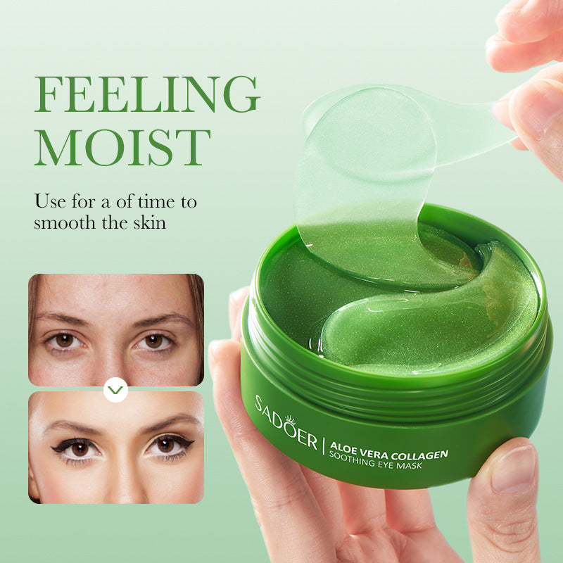 Aloe Vera Eye Mask80g Collagen Hydrating Moisturizing Improves Dark Circles Eye Lines Eye Bags Factory Wholesale