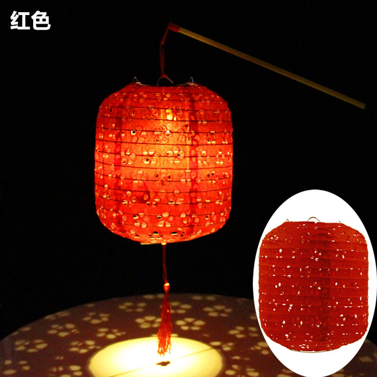 Children's Dance Lantern Festival Stall Handheld Glowing Winter Melon Hollow Paper Lantern Hanfu Photography Prop Ancient Style Lantern