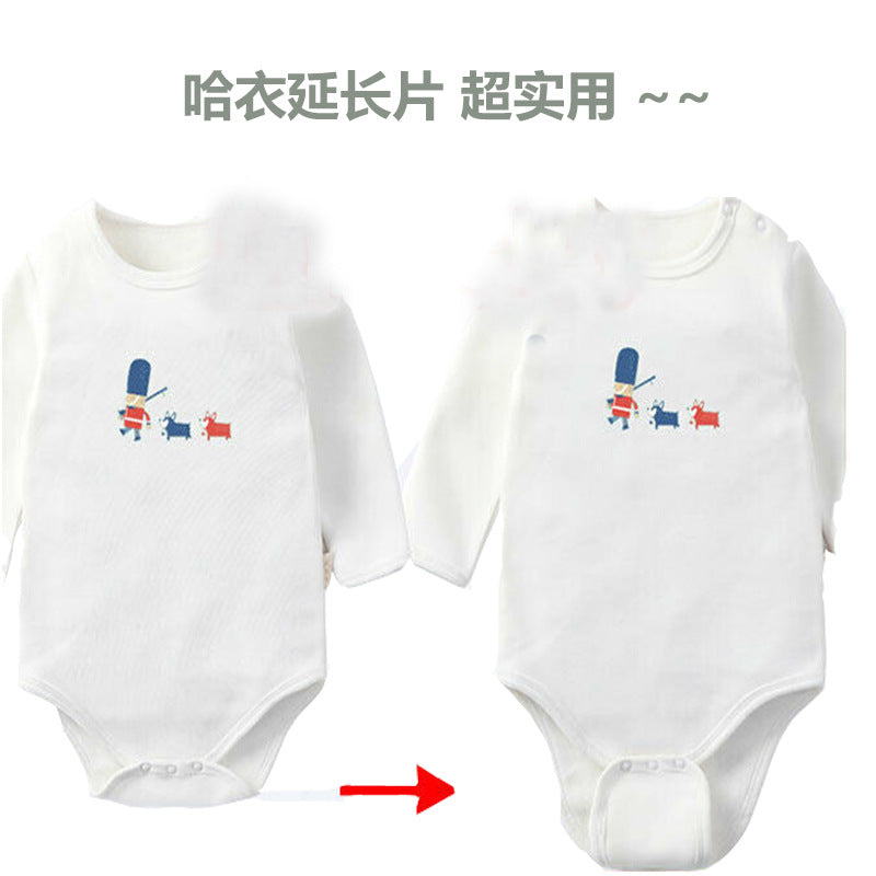 Double Layer Baby Romper Extension Piece Pure Cotton Baby Triangle Romper Crawling Suit One-Piece Bodysuit Extended Cloth Mat