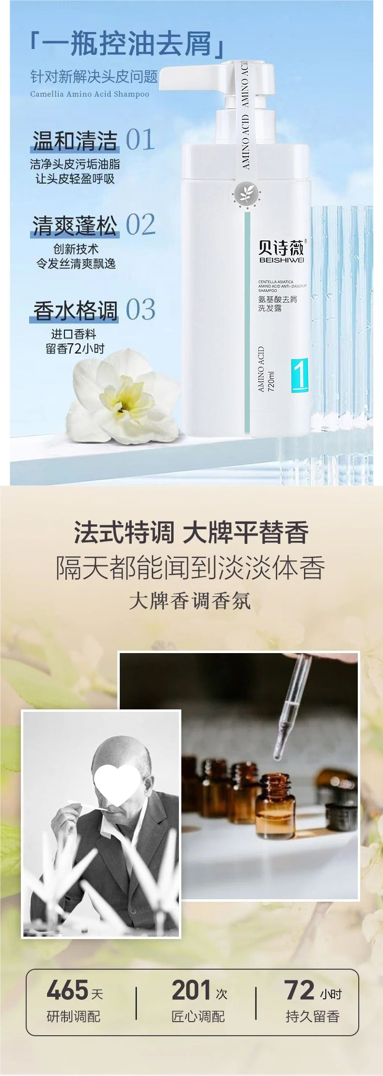 Xiao Yang's Recommended Amino Acid Shampoo, Conditioner, and Body Wash Set - Oil Control, Volumizing, New Refreshing Fragrance