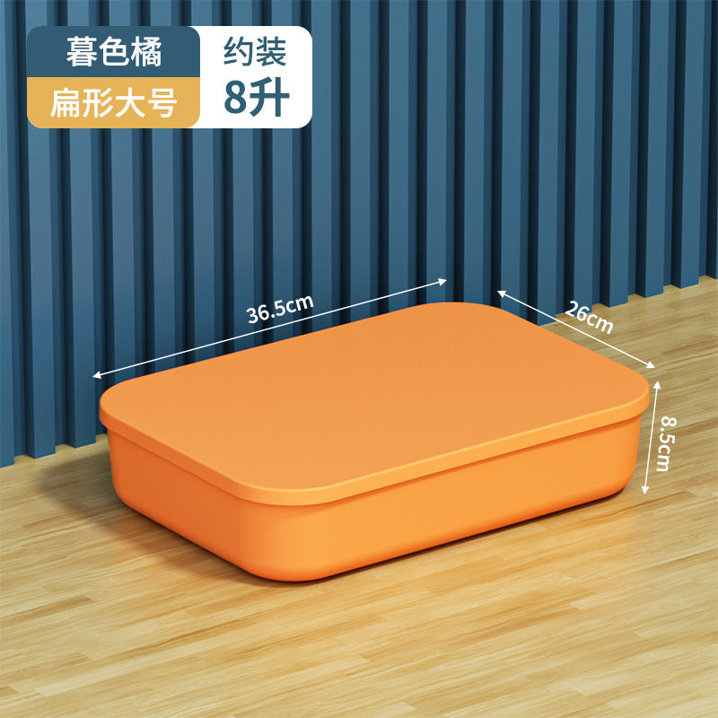 Storage Box Desktop with Lid Plastic Miscellaneous Snacks Cosmetics Box Rectangular Storage Basket Storage Box Organizing Box