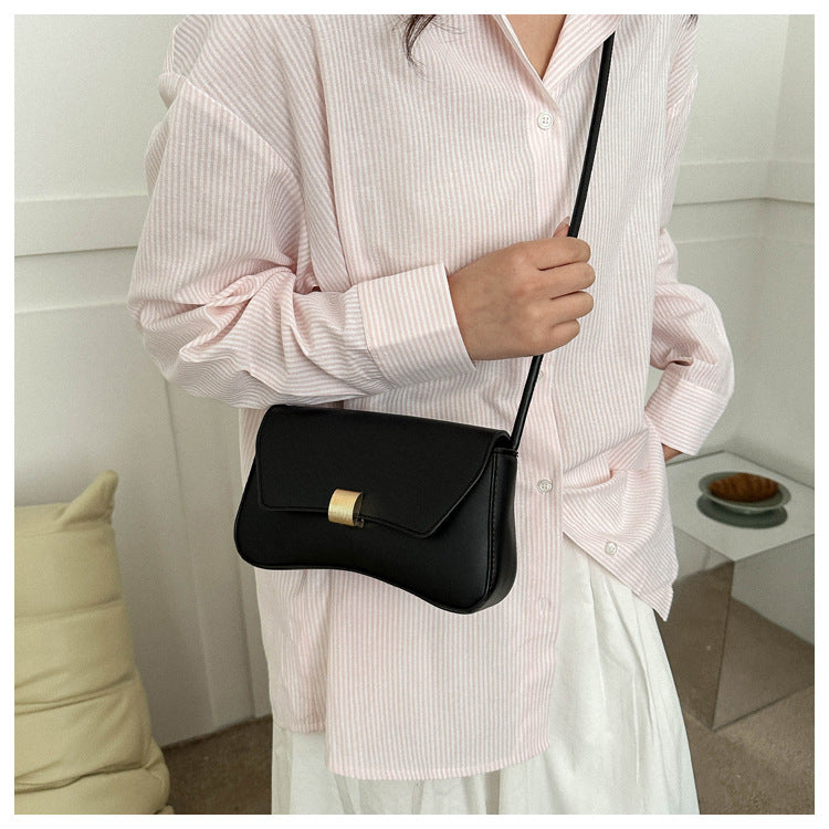 Trendy Women's Shoulder Crossbody Bag Small Square Bag2024Spring new style simple retro hand-held underarm bag