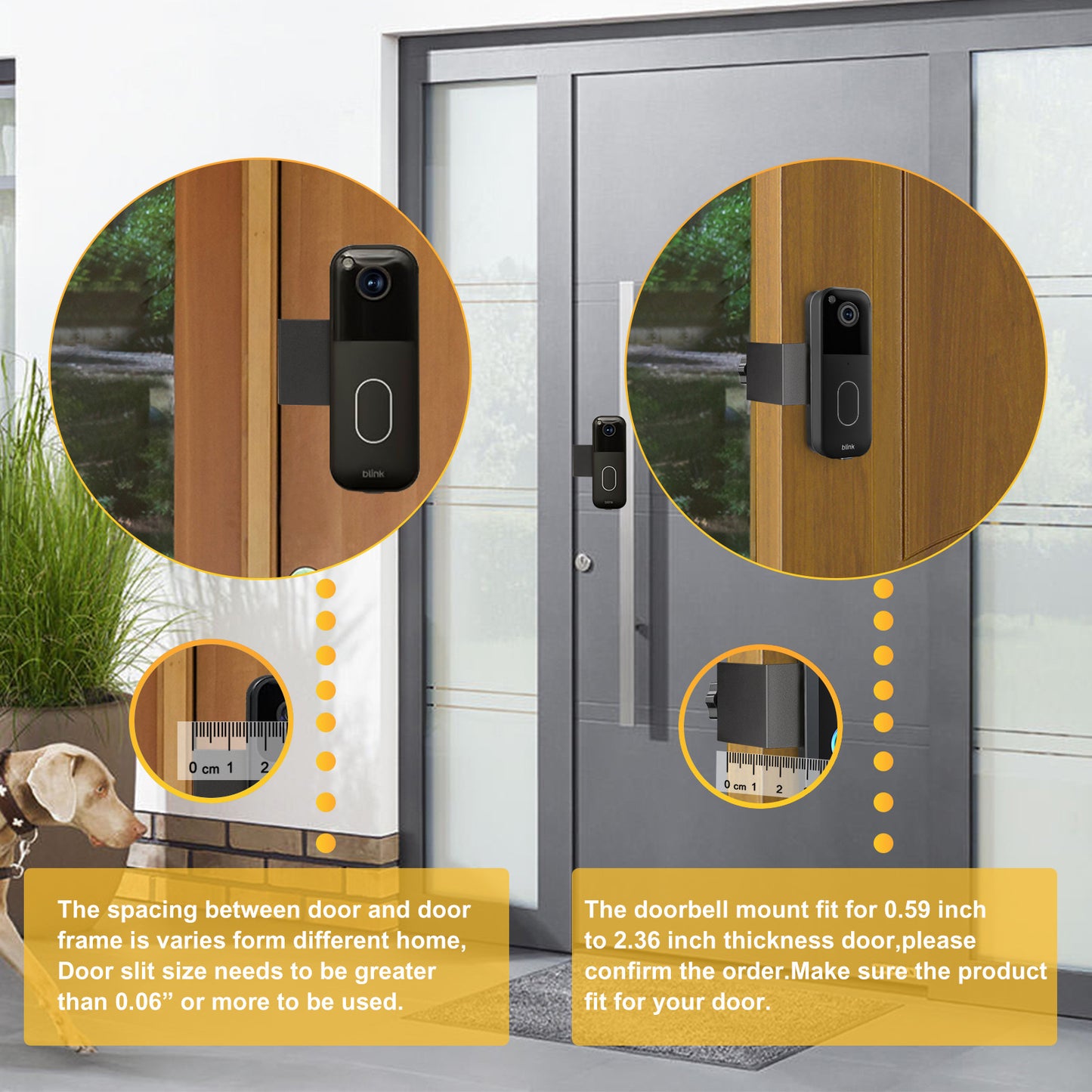 Amazon Cross-Border New Product Private Model Blink Doorbell Stand No-Drill Anti-Theft Fixed Door Clip with Plastic Backing Plate