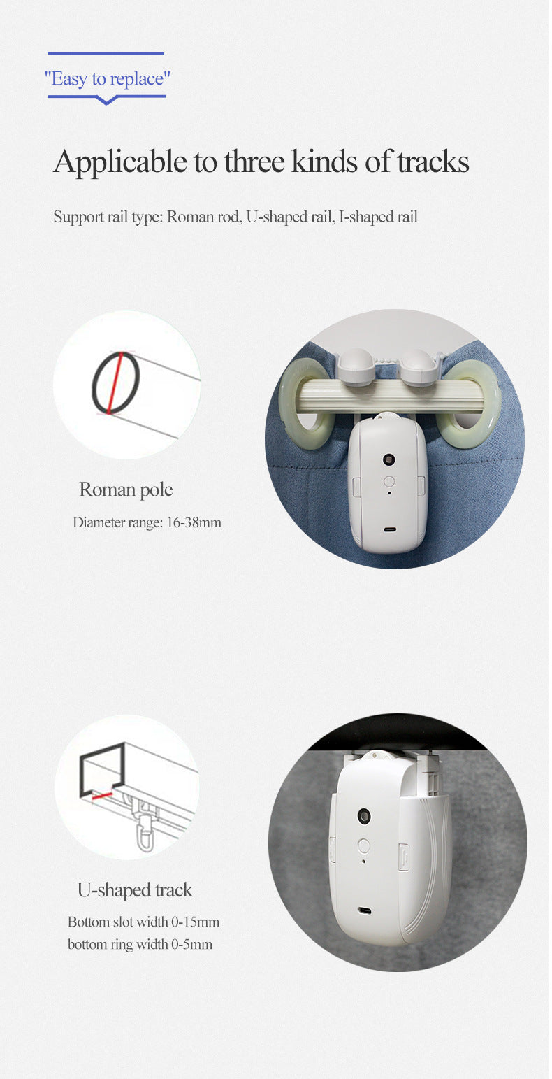 Electric Curtain Motor Smart Home Curtain Assistant Tuya Mobile Remote Control Automatic Smart Curtain Companion