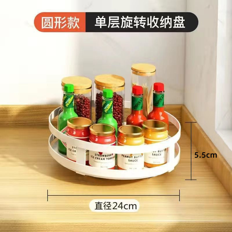 Kitchen Rotating Spice Rack Kitchen Countertop Supplies Seasoning Storage Rack360Rotating Kitchen Storage Rack Organizer