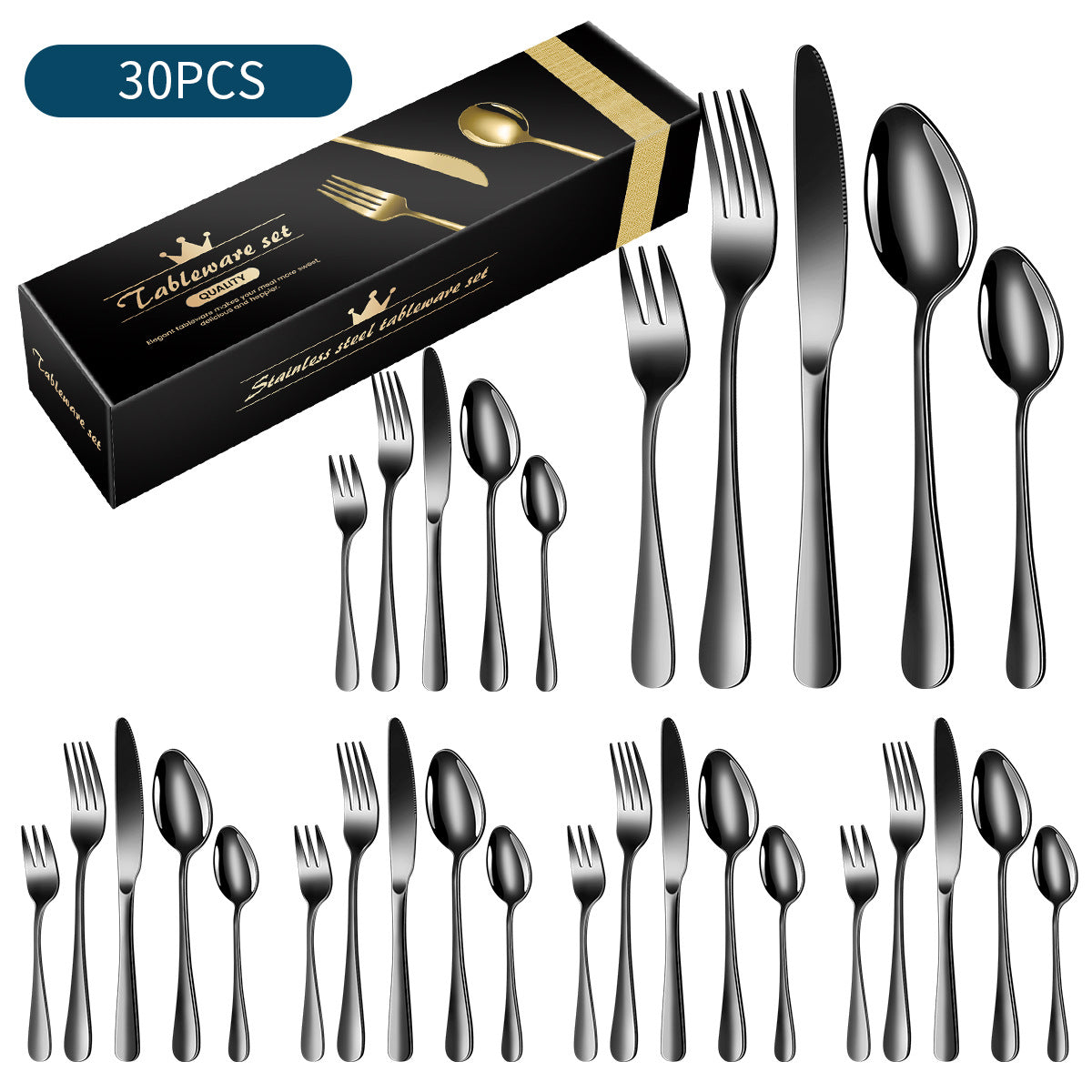Spoon Wholesale Amazon Stainless Steel Cutlery Set20/30Set Hotel and Home Use1010Cutlery Set