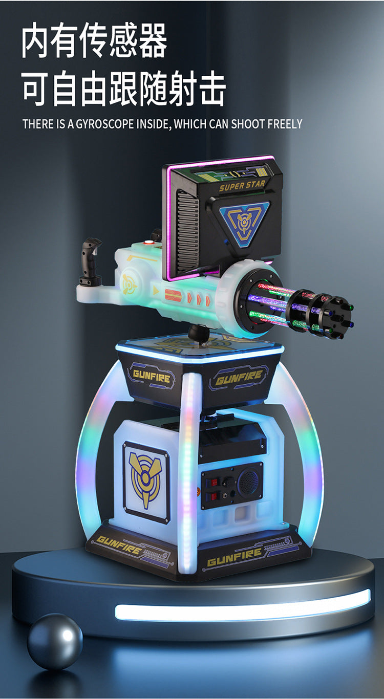 New Amusement Park VR Gatling Gun Machine Commercial Electric Coin Operated Arcade Game Machine for Supermarket Entrance and Night Market