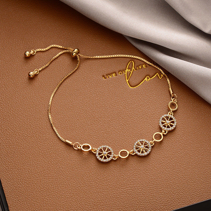 Korean Versatile Pearl Bracelet for Women ins Niche Style High-End Titanium Steel Bracelet Couple Bracelets Wholesale