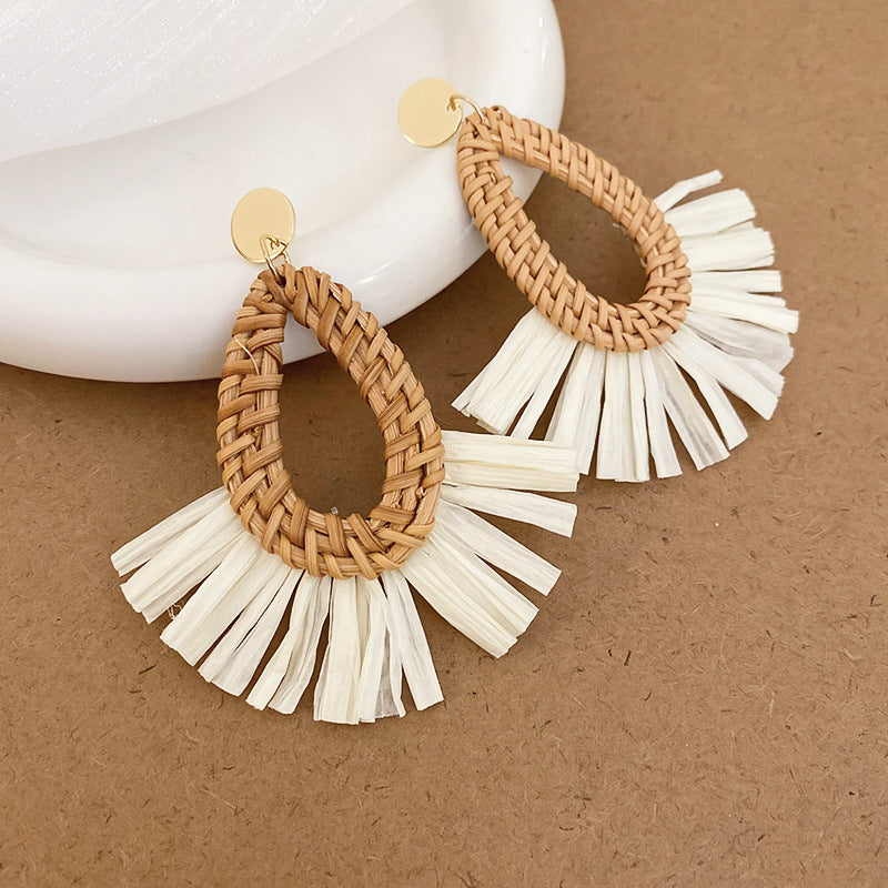 2025Bohemian Cross-Border Trendy Earrings for Women, Vintage Ethnic Style Fashion Studs, Beach Vacation Style Ear Jewelry
