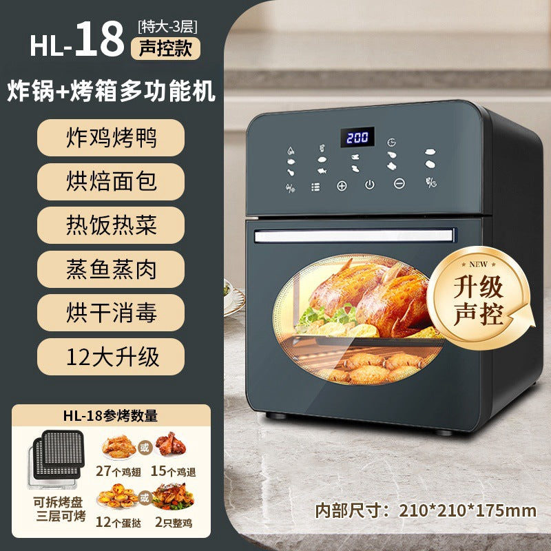 Cross-Border New Smart Visual Air Fryer Household Large Capacity Multi-Functional Air Oven Baking Professional Fryer Oven