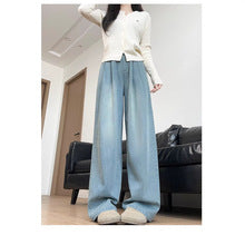 Side Zipper High Waist Denim Shorts Women Summer Loose Fit2025New Year's Slimming Letter Print Wide-Leg Hot Pants Trend