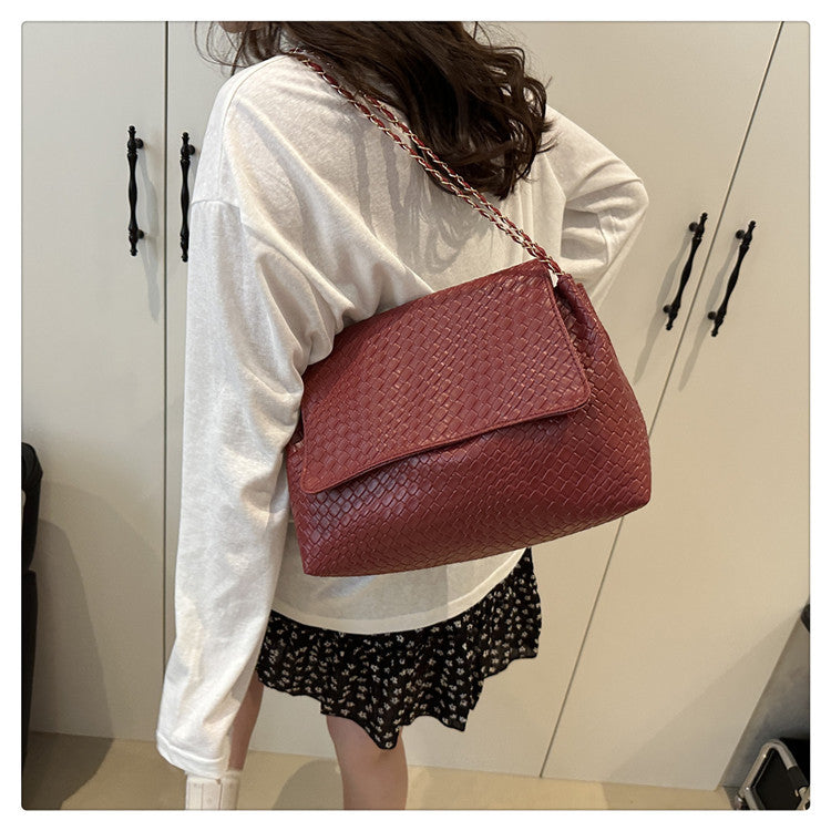 Korean Style ins Chain Bag Versatile Simple Large Capacity Shoulder Bag New Large Underarm Bag Commuter Bag