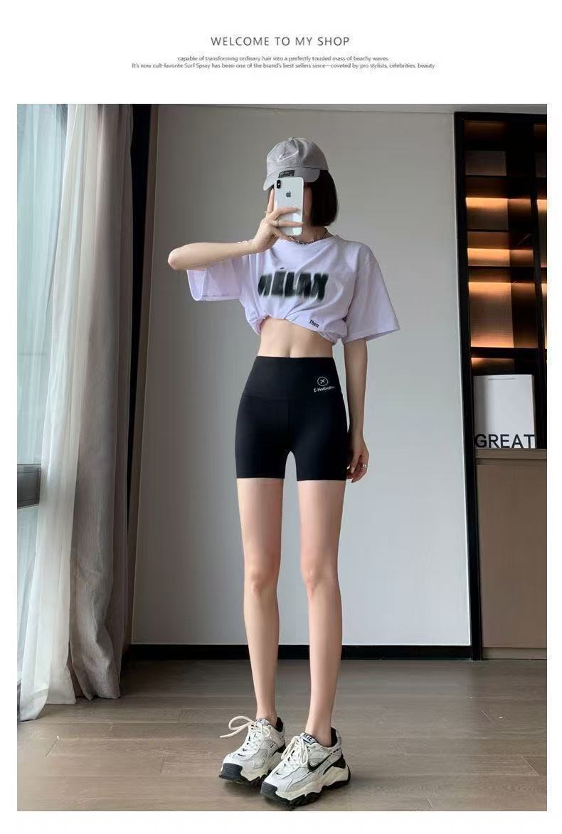 Anti-Exposure Base Yoga Shark Pants Safety Pants for Women, Summer Wear, Tummy Control, Hip Lift, Ice Silk Three-Five Shorts Wholesale