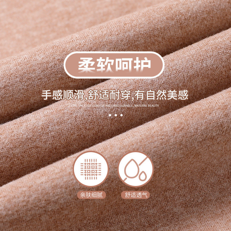 Wool Silk De Rong High Waist Slim Fit Leggings Women's Inner Wear Seamless Tummy Control Autumn Winter Pants Hip Lift Can Be Worn Outside