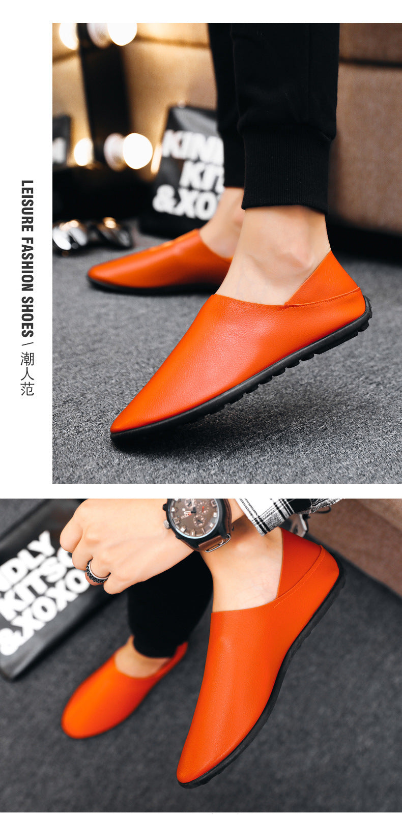 New Fashion Casual Sports Shoes Autumn Breathable Thick Sole Comfortable Casual Men's Shoes Men's Single Shoes Four Seasons Style