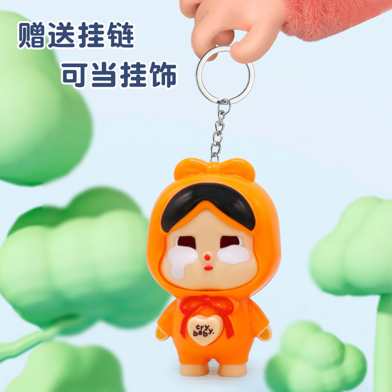 Internet Celebrity Crying Baby Face-Changing Doll Toy Keychain Backpack Accessory Hot-Selling Stress Relief Artifact Wholesale for Stalls