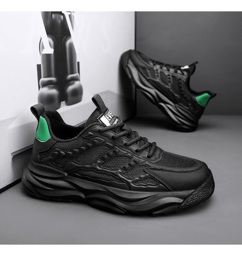 New Fashion Versatile Dad Sneakers2024Summer Trend Thick-Soled Height-Increasing Men's Shoes Mesh Breathable Casual Sneakers