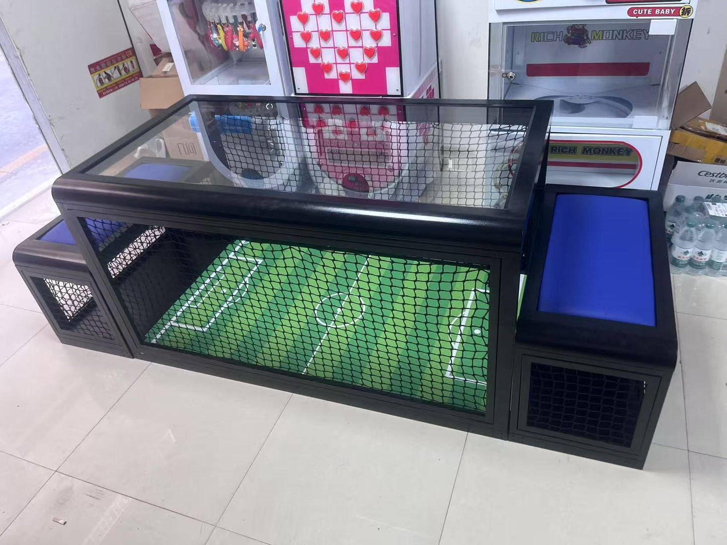 Double Under-Desk Soccer Machine Sports Game Equipment Real-Player Interactive Warm-Up Activity Props Under-Desk Soccer