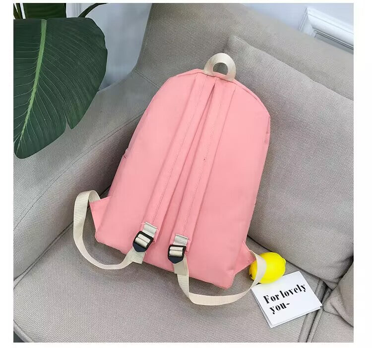 Three-piece Backpack Set New Korean Version Fashionable Backpack for Primary and Secondary School Students Large Capacity Unisex Travel Bag http://detail.1688.com/offer/940937569372.html