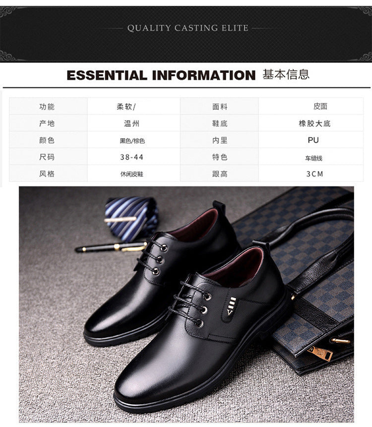 Men's Leather Shoes Business Casual Single Shoes Black Formal Work Shoes Wholesale Men's Casual Shoes Export Work Shoes