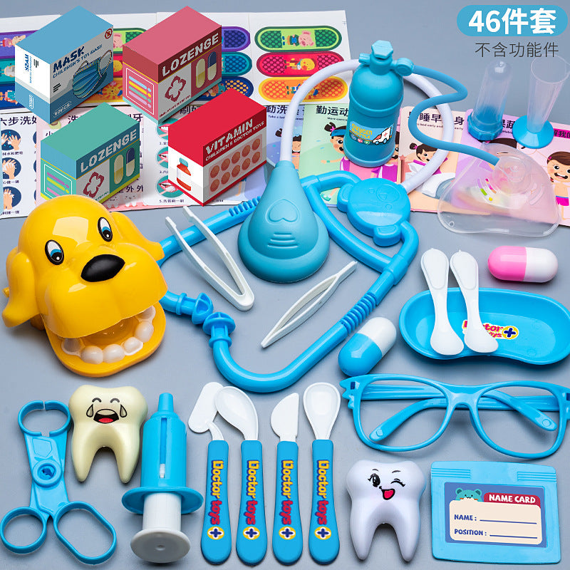 Children's Doctor Toy Set Tools Medical Kit Boys and Girls Pretend Play Nurse Injection Stethoscope Baby